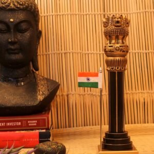 Wooden Ashok Pillar With Flag 12 INCH