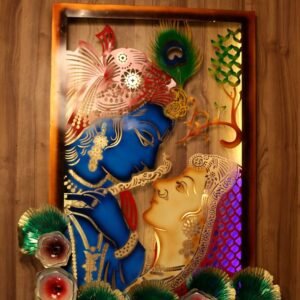 Extra-Tall Iron Decorative Wall Hanging Murli Manohar (Radha-Krishna) | 53-Inch Spiritual Decor