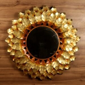 Golden Leaf Wall Mirror