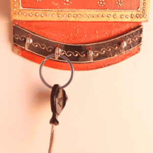 WOODEN KUNDAN COLORFUL LETTER KEY STAND
