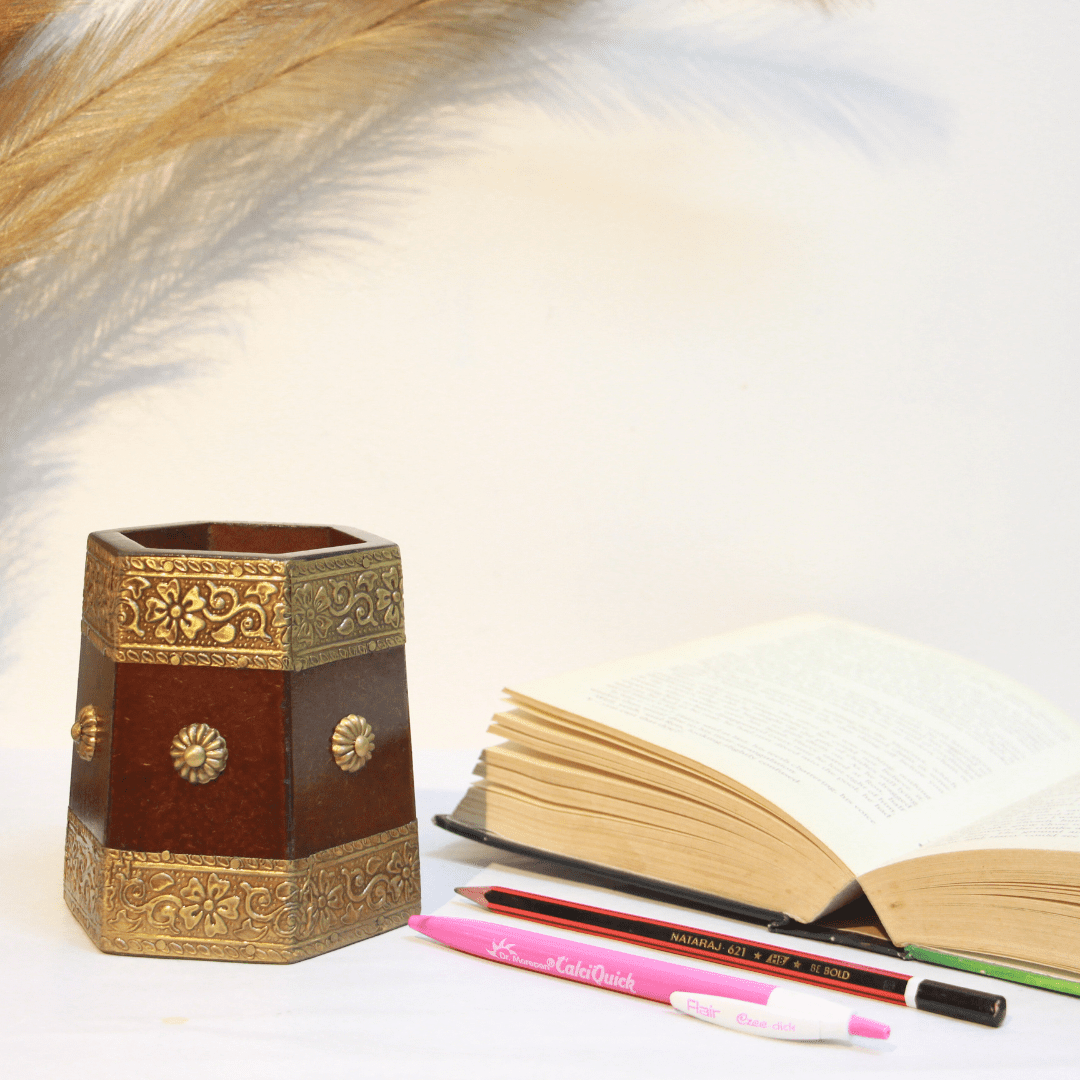 Brass Pen Stand Octornal - Image 4