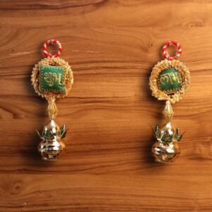 Handmade ‘Shubh Labh’ Hanging Tassels (Pair) | Auspicious Door Decor & Diwali Gift