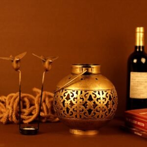 Elegant Golden Diwali Tealight Holder for Festive and Home Decor