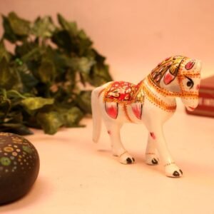 Metal Small Printed Horse 4 Inch