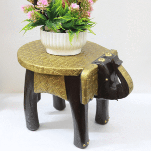 Brass Elephant Stool 8”