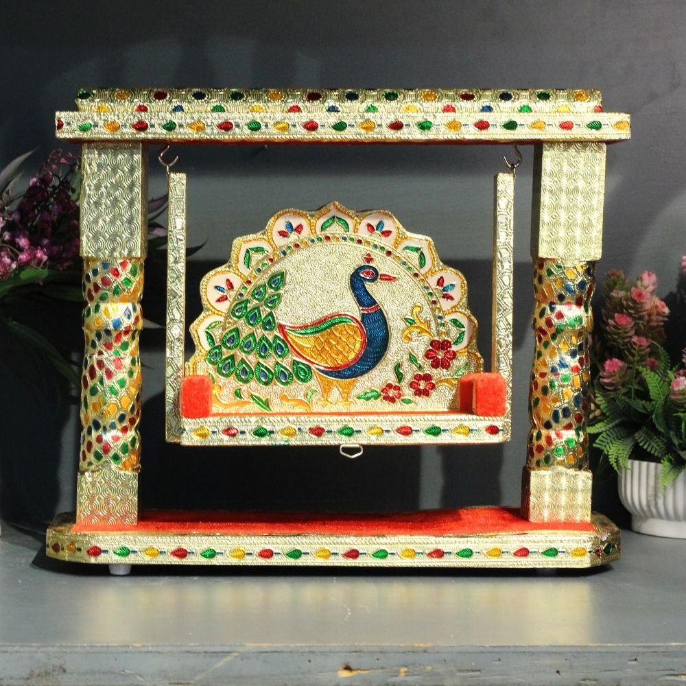 Wooden Minakari Rajwadi Jhula 12x15 - Image 4