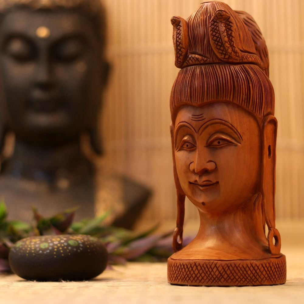 WOODEN LORD SHIVA 8 INCH - Image 4