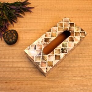 Black Mother Of Pearl Tissue Box