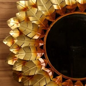 Golden Leaf Wall Mirror