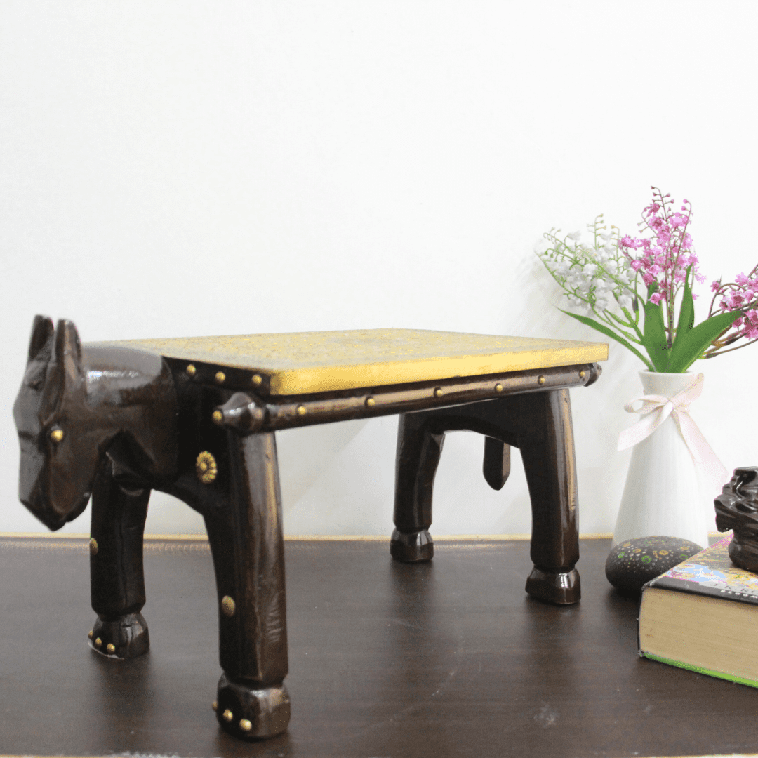 Brass Horse Bench - Image 2