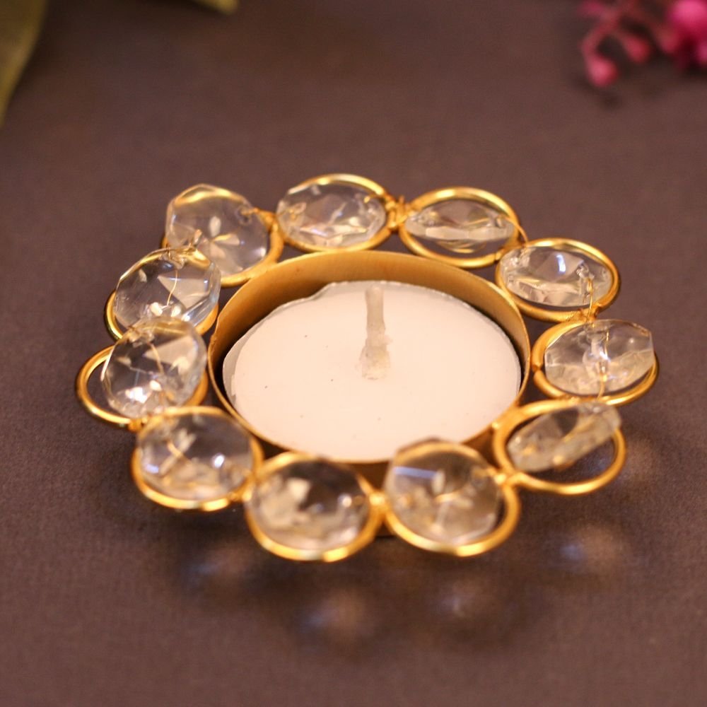 Crystal Round T- Light Holder - Image 4