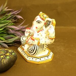 Handcrafted Metal Ganesha Idol for Home Temple, Diwali Puja, and Satsang Gifts