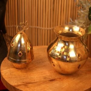 Auspicious Metal Swastik Kalash