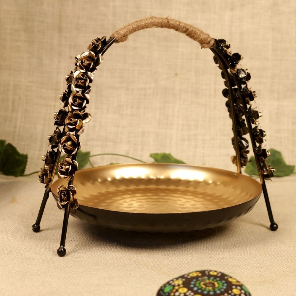 Metal Rose Basket