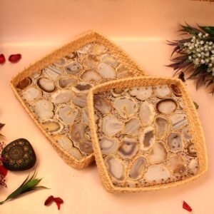 Wooden Mop Tray Set Of 2