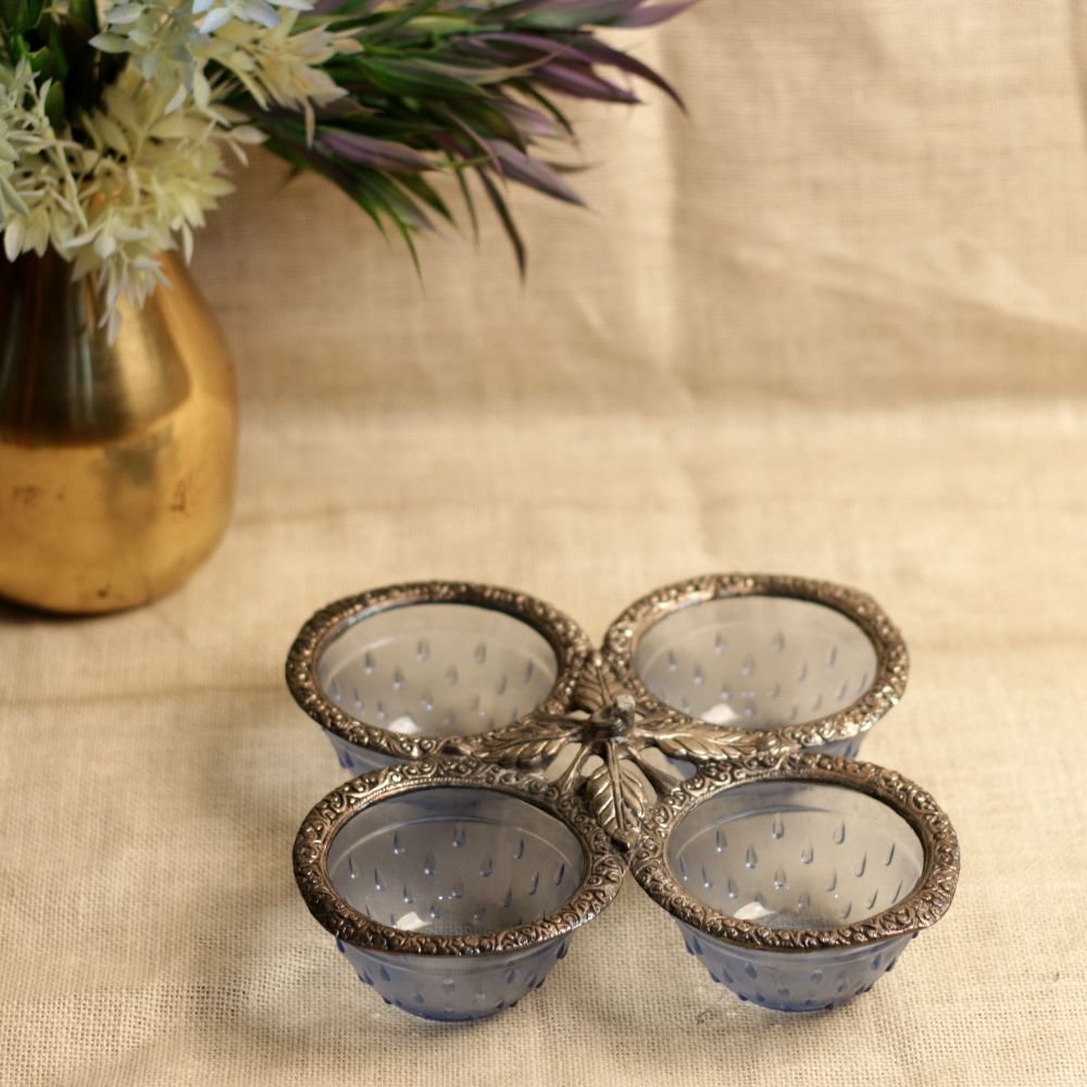 METAL SILVER FOUR BOWL PC - Image 3