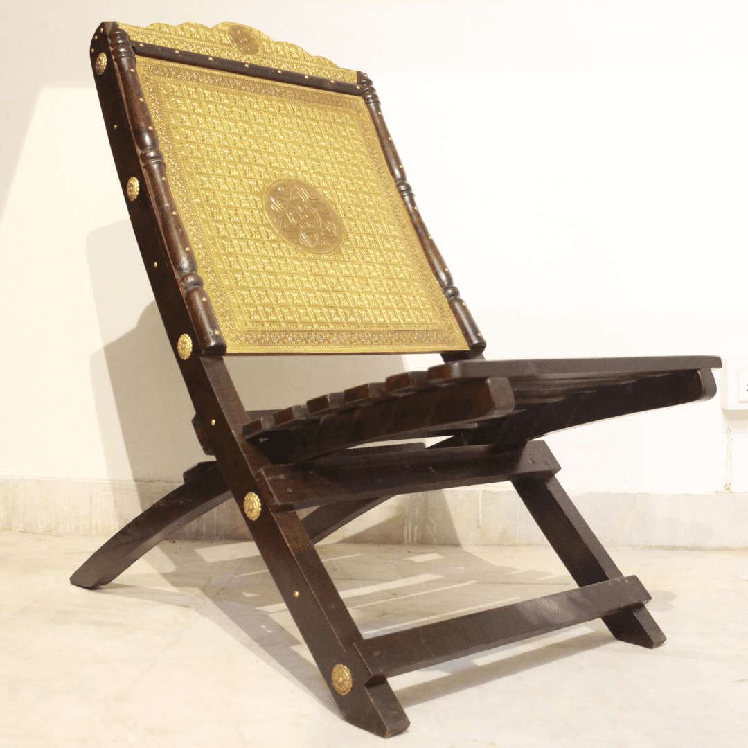 Brass Mehrabi Chair Set of 2 18X38 - Image 3
