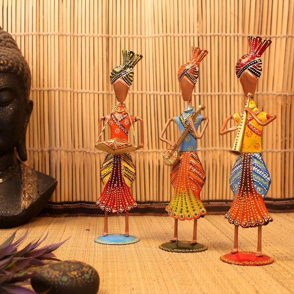 Iron Musician Statues (Set of 3) - Image 2