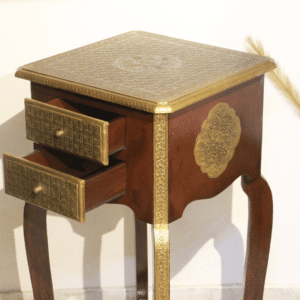 BRASS 2 RACK STOOL 15X15X30