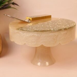 CAKE STAND GILETTOR WITH SPOON RESIN