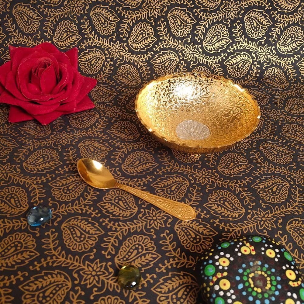 german silver Serving Bowl with Spoon - Image 2