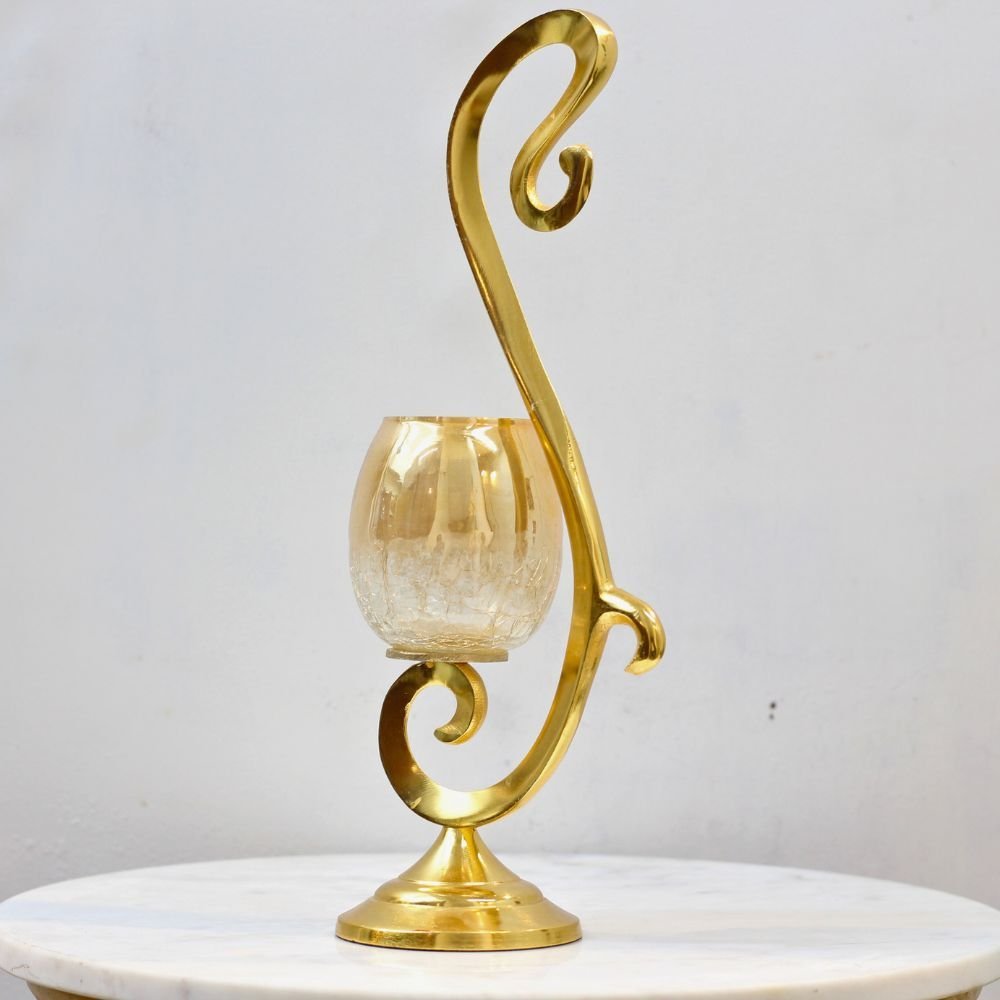 Aluminium S Music Glass Candle