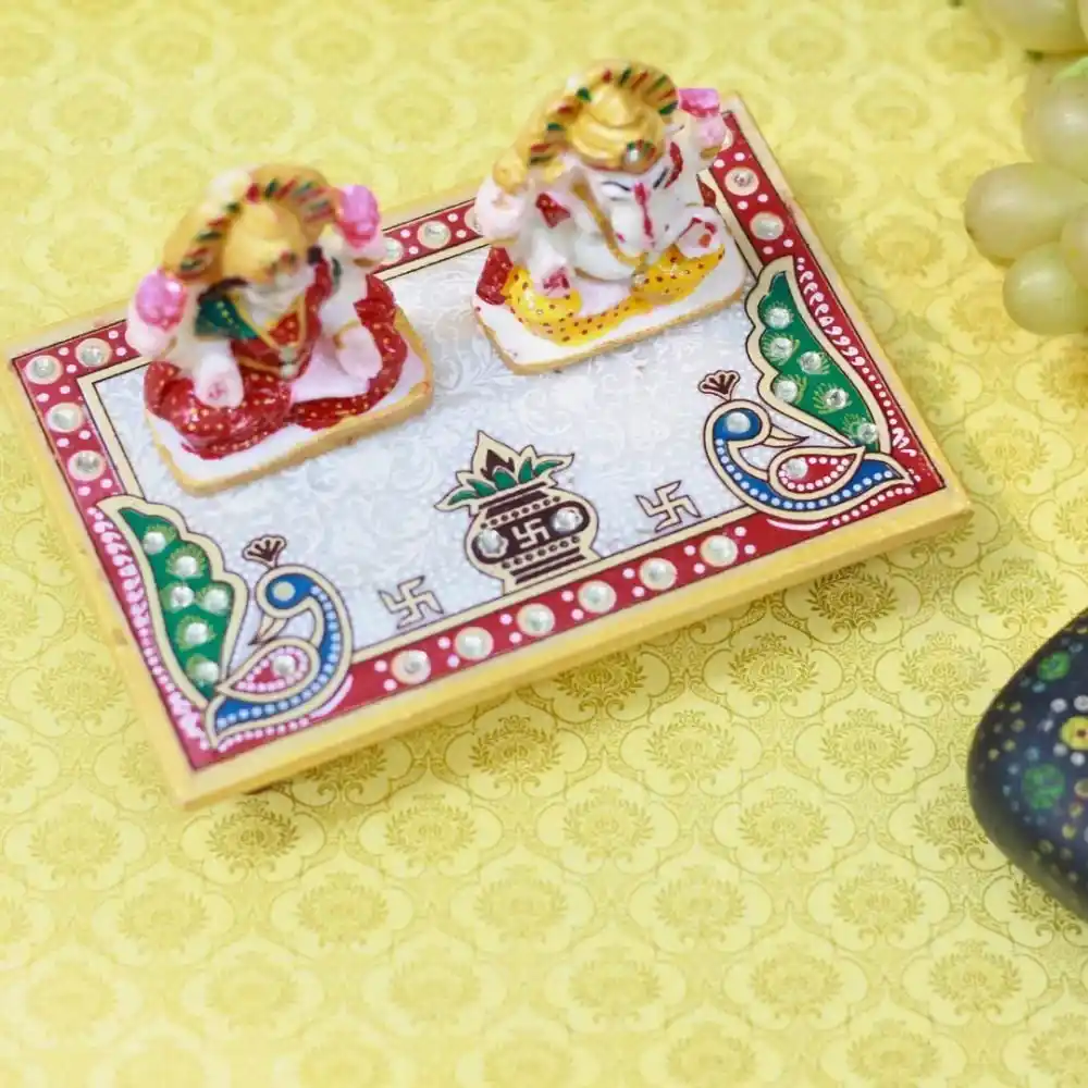 Laxmi Ganesh With Chowki - Image 3