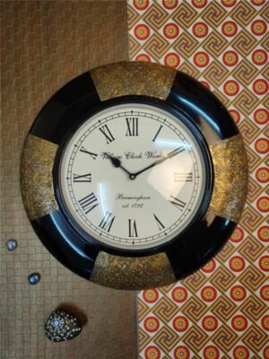 Brass Wall Clock with Intricate Design
