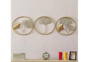 Ginkgo Leaf Metal Wall Art Set of 3