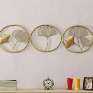 Ginkgo Leaf Metal Wall Art Set of 3