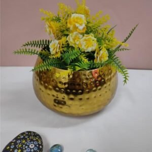 Golden Metal Planter