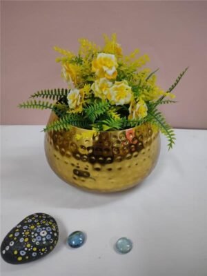 Golden Metal Planter