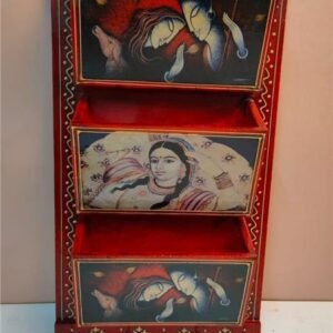 Handpainted Wooden Key and Letter Holder