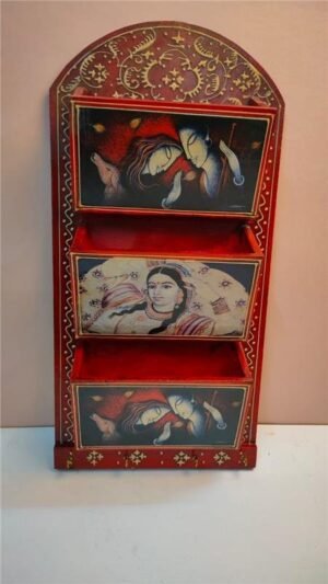 Handpainted Wooden Key and Letter Holder