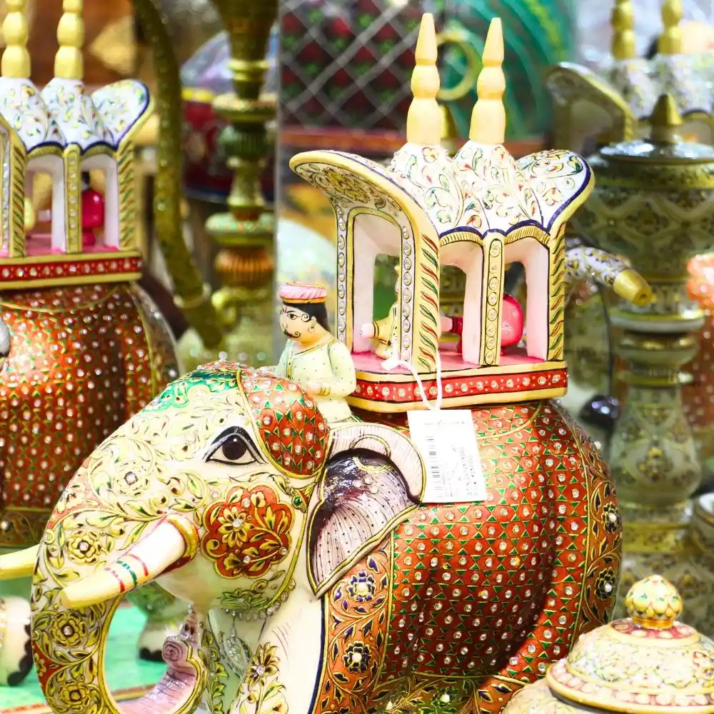 Marble Ambabari Elephant Pair - Image 4