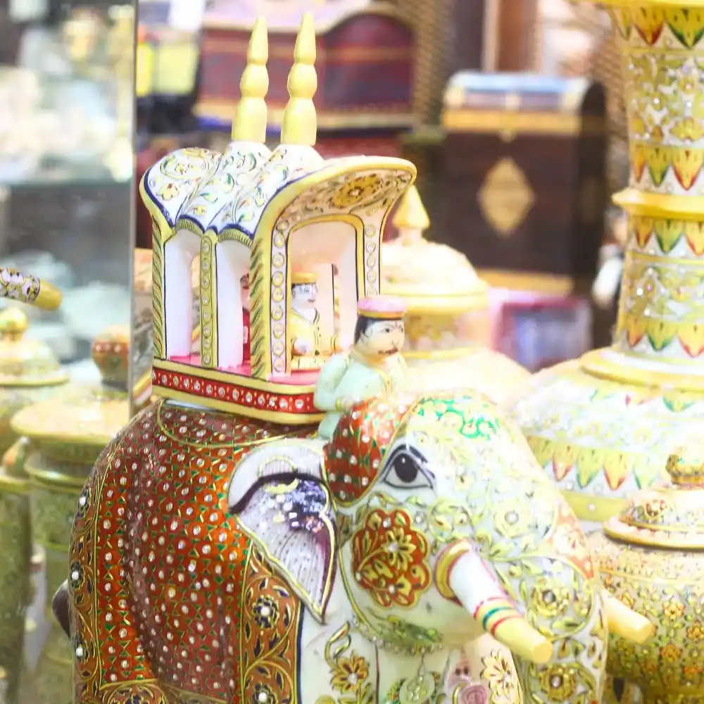 Marble Ambabari Elephant Pair - Image 3