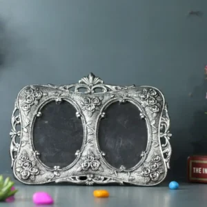 Double Window Metal Photo Frame