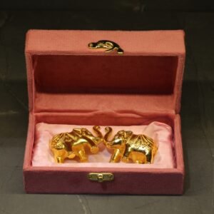 New Solid Elephant Pair with Box β Traditional Decorative Elephant Showpiece Gift Set