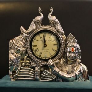 Krishna Two Peacock Wall Clock – Traditional Decorative Krishna Wall Clock