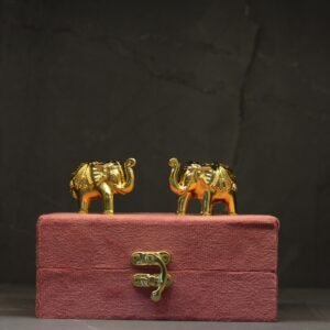 New Solid Elephant Pair with Box β Traditional Decorative Elephant Showpiece Gift Set