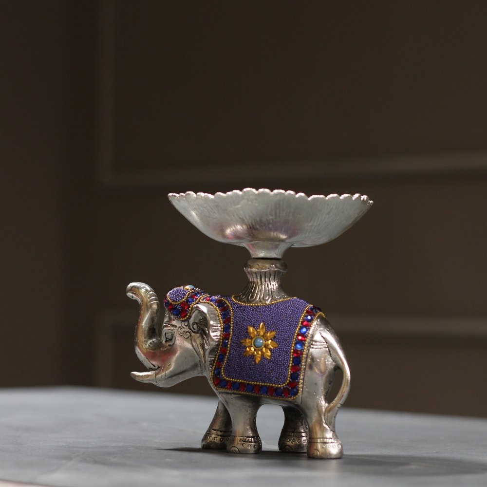Metal Elephant Bowl Silver – Handcrafted Decorative Metal Bowl for Home Décor - Image 5