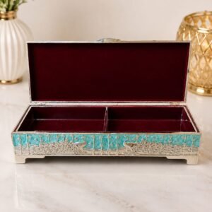 2 Part Dryfruit Box with Box β Peacock Design Decorative Dry Fruit & Gift Box