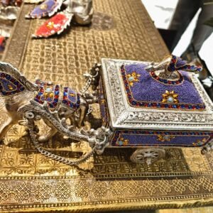 Metal Horse Cart Stone Work β Traditional Rajasthani Decorative Horse Cart Showpiece