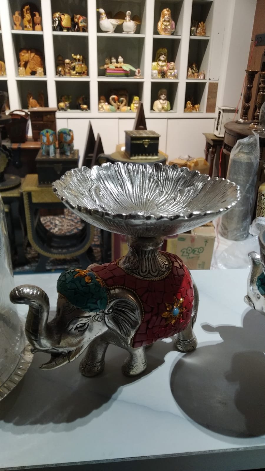 Metal Elephant Bowl Silver – Handcrafted Decorative Metal Bowl for Home Décor - Image 6